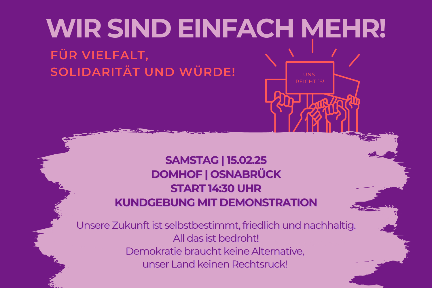 Demo: Wir sind einfach mehr!